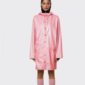 RAINS Pink Sky Long Jacket